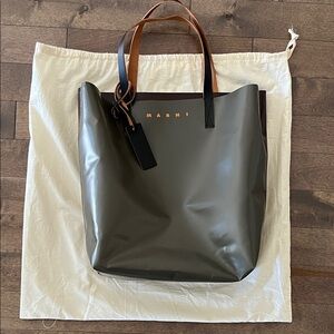 Marni Olive & Brown Tote